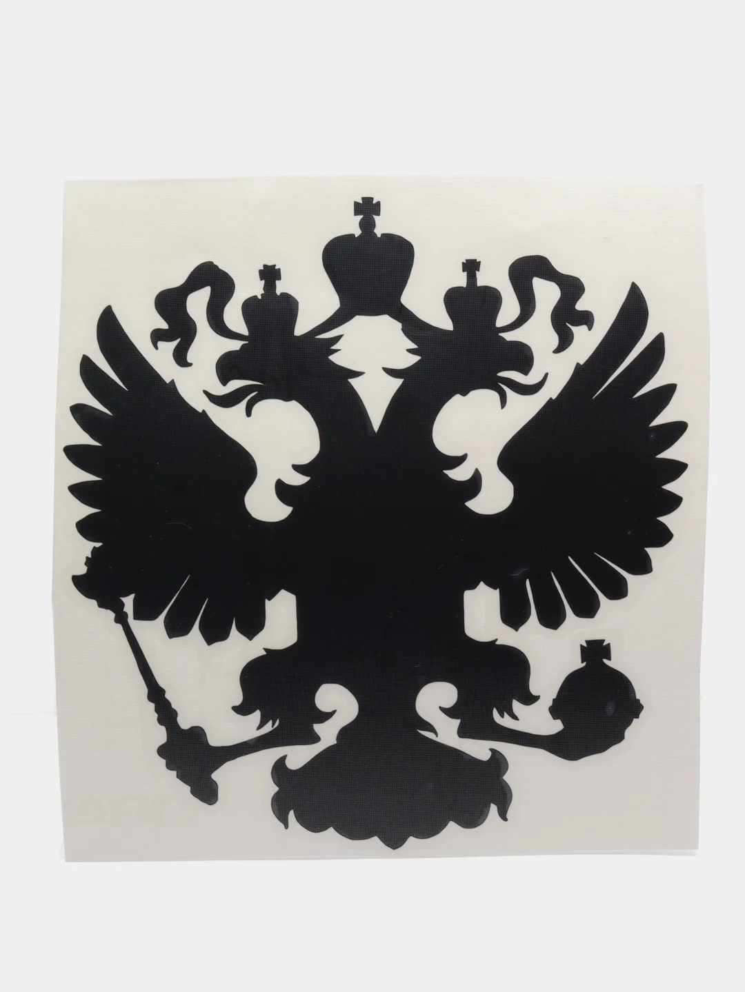 Черный наклейка на авто "ГЕРБ РФ"