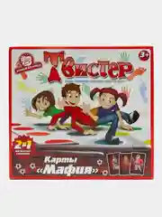 Напольная игра "Твистер" с картами "Мафия" в коробке