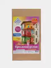 Деревянный домик с цветными обоями "Лоли"