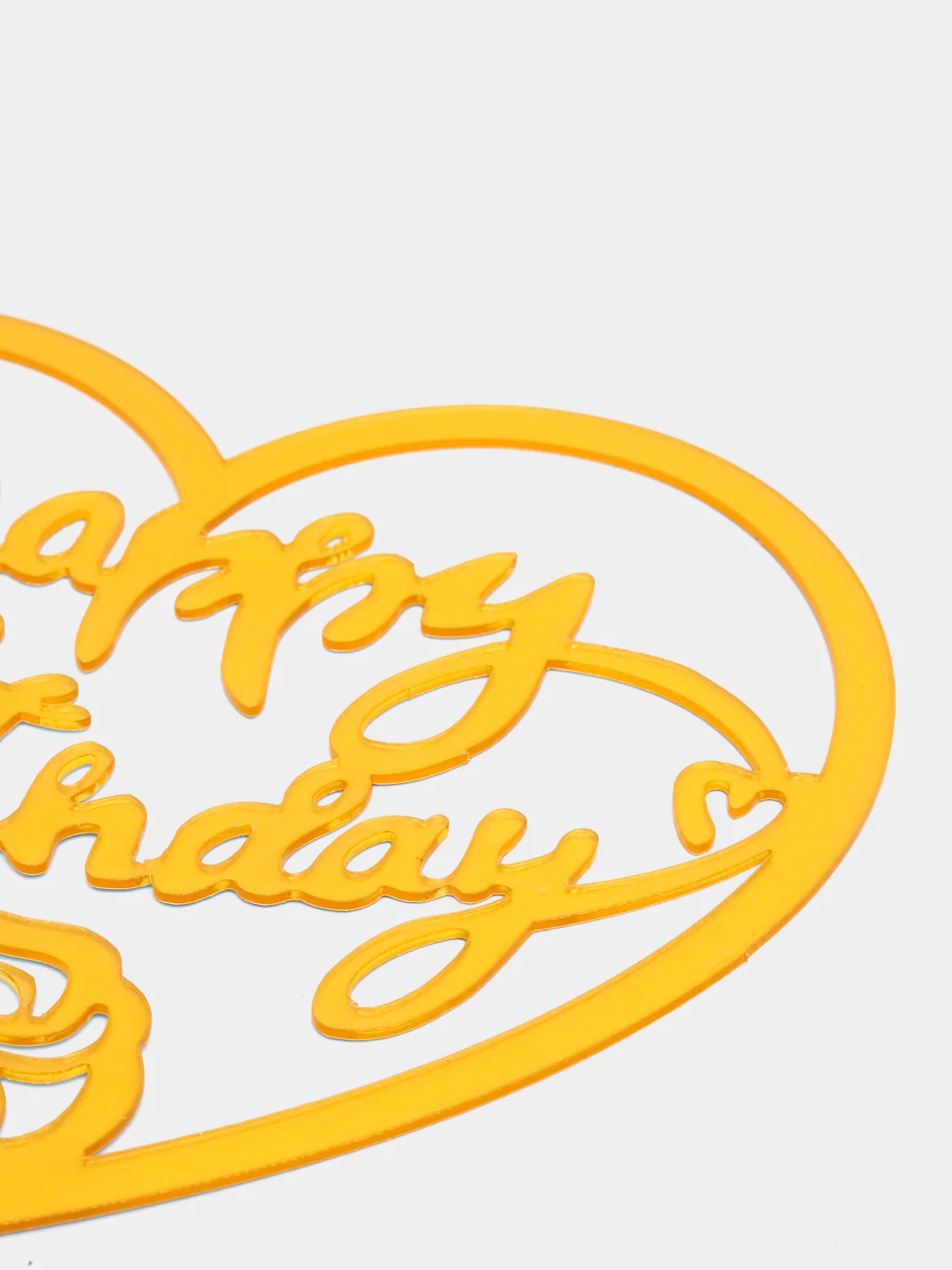 Серебряный топпер на торт "С днём рождения", "Happy Birthday", "Love"
