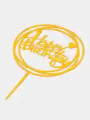 Серый топпер на торт "С днём рождения", "Happy Birthday", "Love"