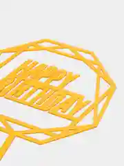 Терракотовый топпер на торт "С днём рождения", "Happy Birthday", "Love"