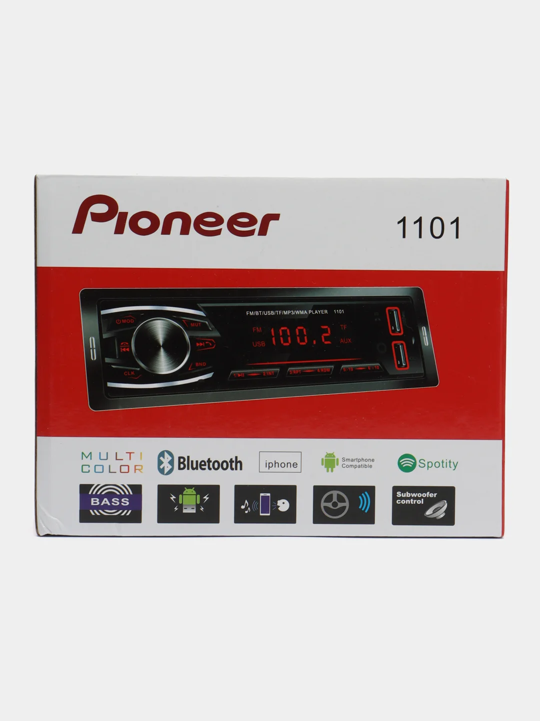 Автомагнитола Pioneer с Bluetooth, AUX и USB, MVH-1201
