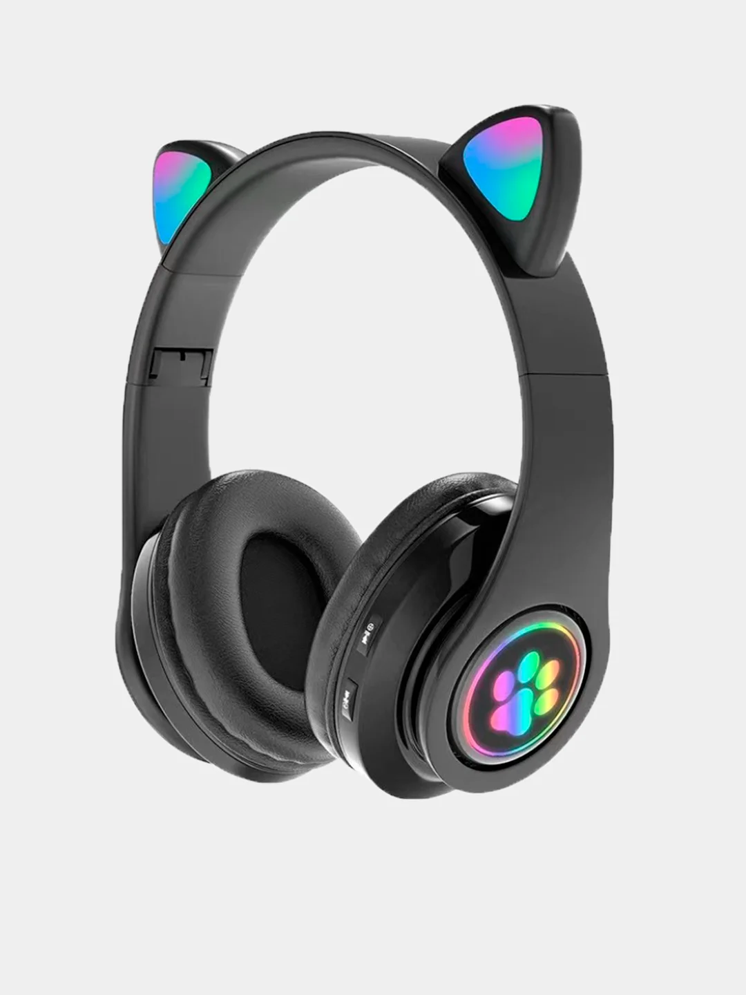 Розовый наушники детские Cat Ear беспроводные, светящиеся, с ушками