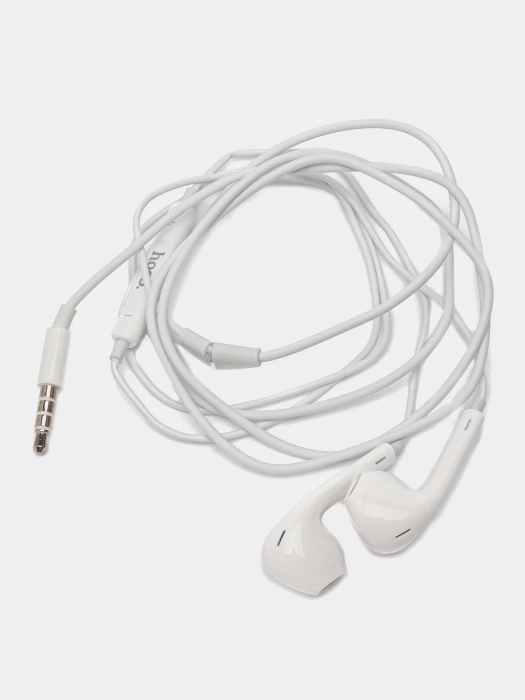 Белый наушники проводные hoco M101 Audio jack: 3,5 мм, с микрофоном