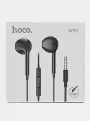 Белый наушники проводные hoco M101 Audio jack: 3,5 мм, с микрофоном