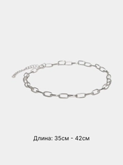 Чокер, цепь на шею с классическим якорным плетением