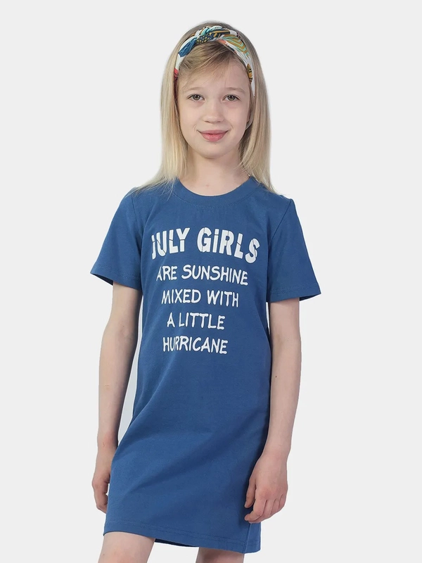 Платье детское JULY GIRLS КП5015П3 индиго