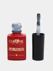 Голубой гель-лак Charme Firework, с поталью