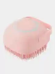 Розовый массажная щетка для мытья кошек и собак с дозатором для шампуня,2 в 1,  3 цвета