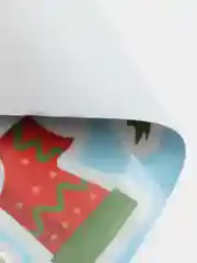 Голубой наклейка на окно новый год, новогодняя, снежинка, дед мороз, двусторонняя, статическая