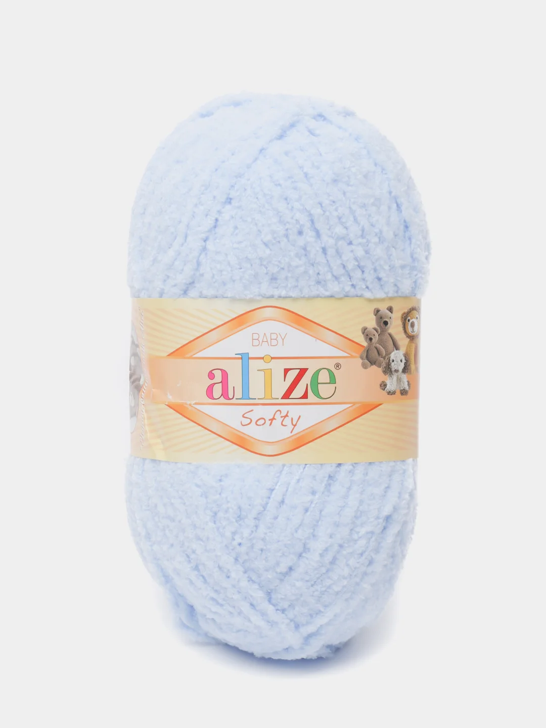 Голубой пряжа Alize Softy, 50 г 115 м, 100% полиэстер