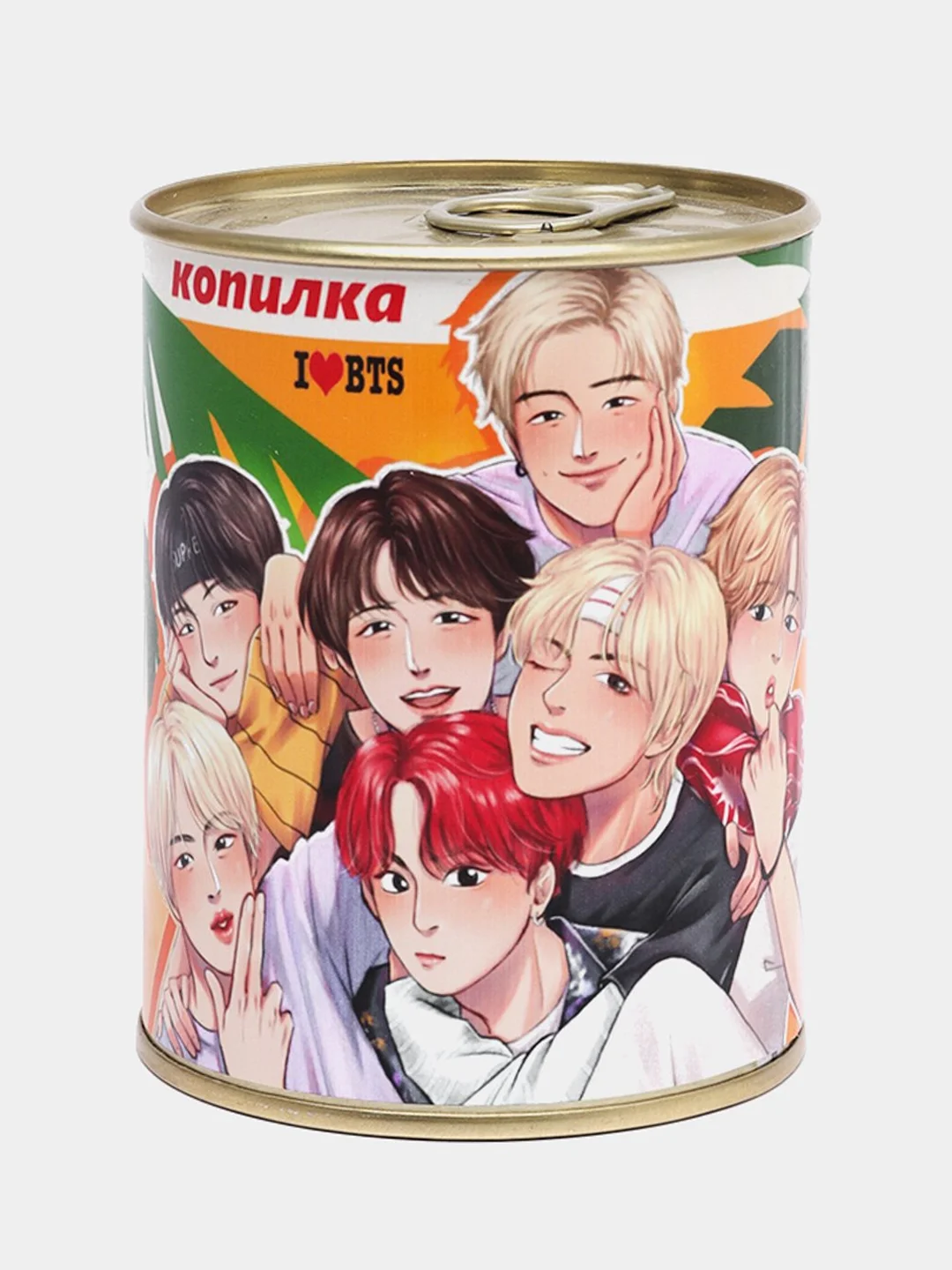 Копилка для денег, монет и купюр "Я люблю BTS"