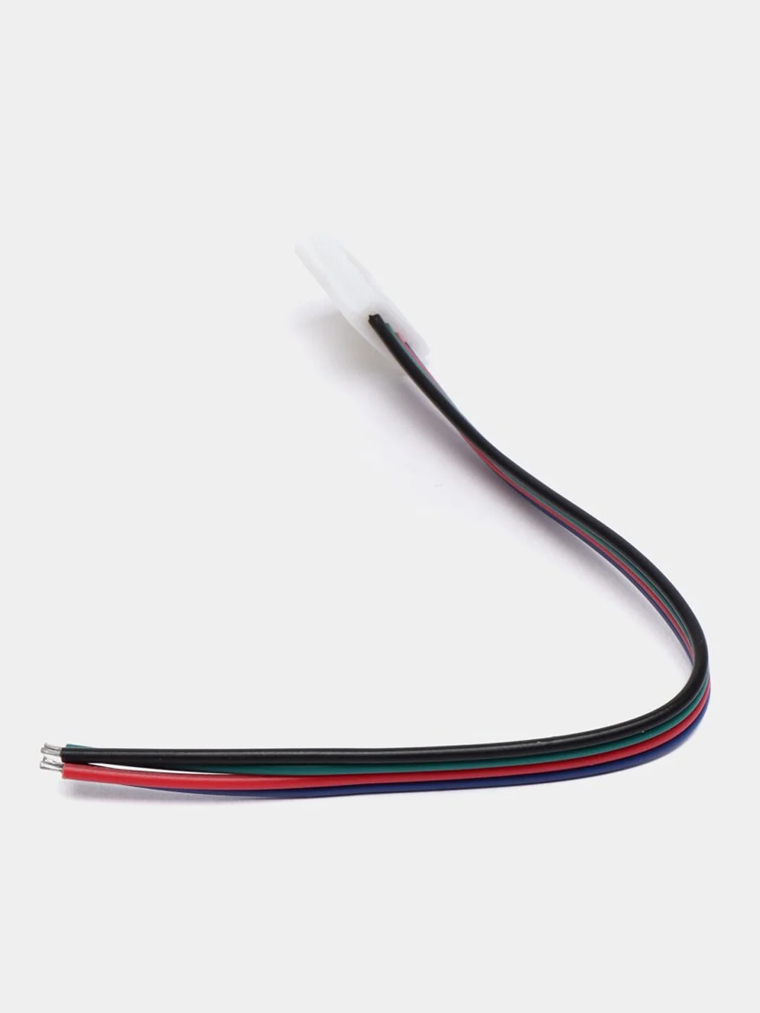 Коннектор выводной LED RGB (10mm, провод 15см)  для светодиодной ленты - 1 шт