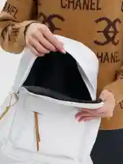 Белый рюкзак однотонный, универсальный