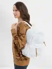 Белый рюкзак однотонный, универсальный