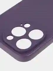 Фиолетовый ребристый чехол для Apple iPhone 15 Pro силиконовый ROSCO матовый, тонкий, текстура карбон