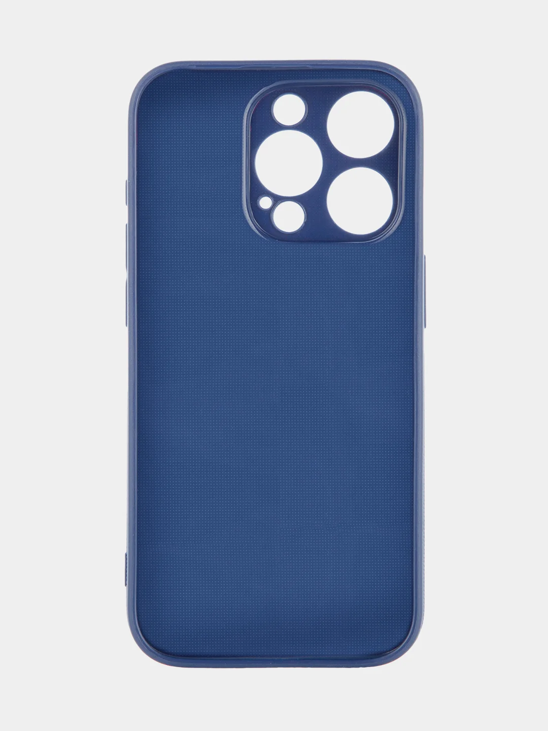 Синий ребристый чехол для Apple iPhone 15 Pro силиконовый ROSCO матовый, тонкий, текстура карбон