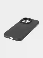 Черный ребристый чехол для Apple iPhone 15 Pro силиконовый ROSCO матовый, тонкий, текстура карбон