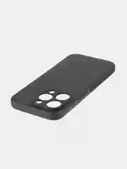 Черный ребристый чехол для Apple iPhone 15 Pro силиконовый ROSCO матовый, тонкий, текстура карбон