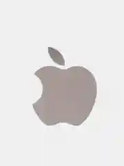 Черный металлическая наклейка-стикер "Яблоко iPhone" на телефон