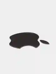 Черный металлическая наклейка-стикер "Яблоко iPhone" на телефон