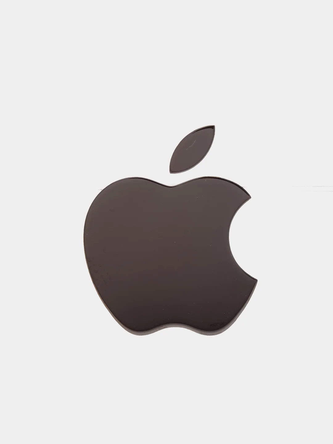 Черный металлическая наклейка-стикер "Яблоко iPhone" на телефон