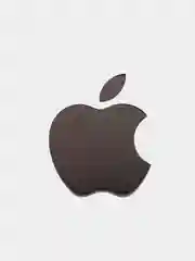 Черный металлическая наклейка-стикер "Яблоко iPhone" на телефон