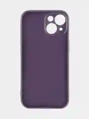 Фиолетовый ребристый чехол для Apple iPhone 15 силиконовый ROSCO матовый тонкий с текстурой карбон