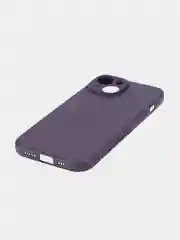 Фиолетовый ребристый чехол для Apple iPhone 15 силиконовый ROSCO матовый тонкий с текстурой карбон