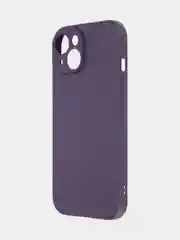 Фиолетовый ребристый чехол для Apple iPhone 15 силиконовый ROSCO матовый тонкий с текстурой карбон