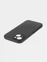 Черный ребристый чехол для Apple iPhone 15 силиконовый ROSCO матовый тонкий с текстурой карбон