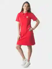 Красный платье-поло женское LOVE КЛП1471П6 красный
