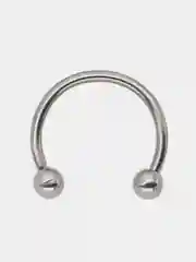Серебряный септум "Шар", из стали, унисекс, 5 цветов, 3 размера