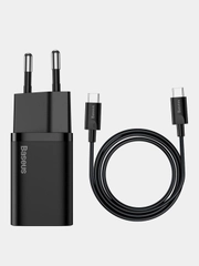 Сетевое зарядное устройство с кабелем Baseus Super Si Quick Charger, 25W