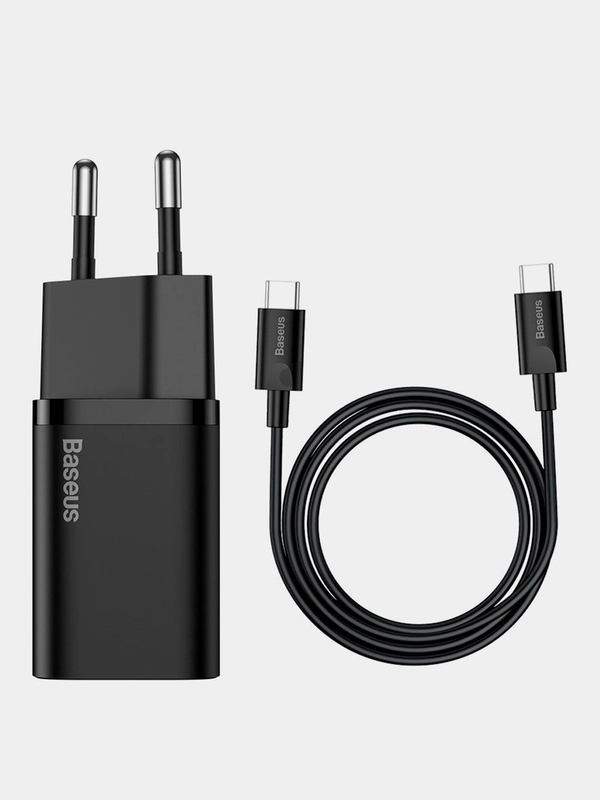 Сетевое зарядное устройство с кабелем Baseus Super Si Quick Charger, 25W
