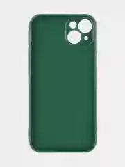 Тёмно-зелёный ребристый чехол для iPhone 15 Plus силиконовый ROSCO матовый тонкий с текстурой карбон
