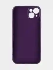 Фиолетовый ребристый чехол для iPhone 15 Plus силиконовый ROSCO матовый тонкий с текстурой карбон