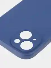 Синий ребристый чехол для iPhone 15 Plus силиконовый ROSCO матовый тонкий с текстурой карбон