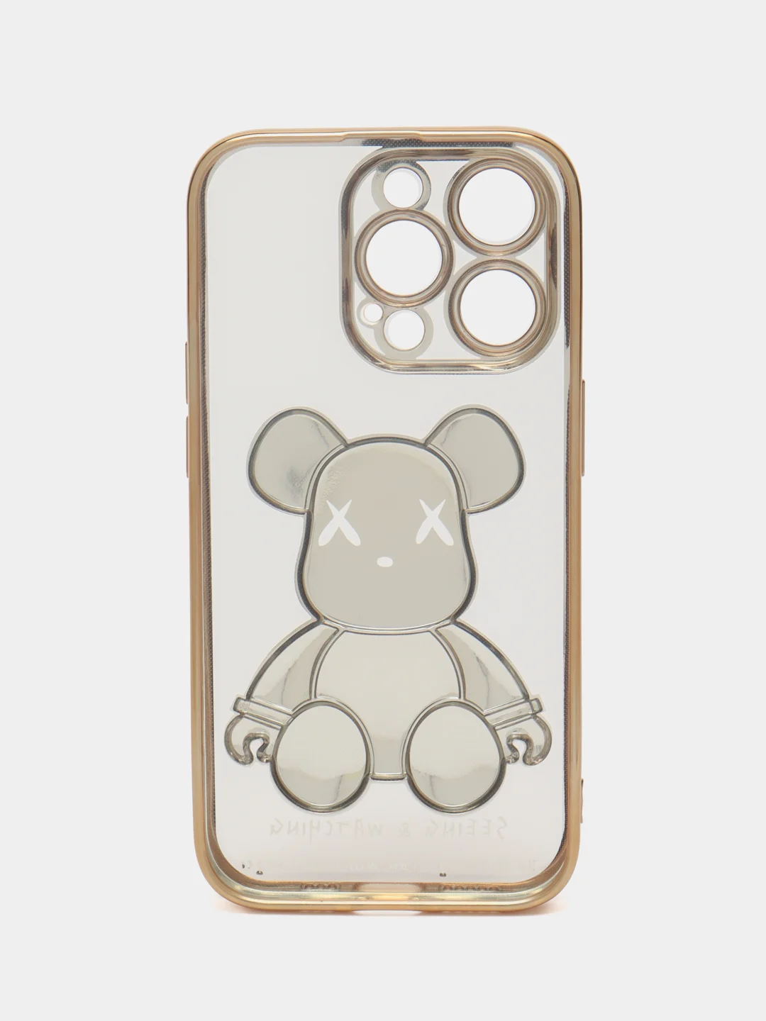 Золотой чехол для iPhone 11, 13, 14, 15, Pro, Max, чехол на айфон силиконовый с принтом KAWS