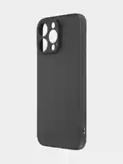 Черный ребристый чехол для iPhone 15 Pro Max силиконовый ROSCO матовый тонкий с текстурой карбон