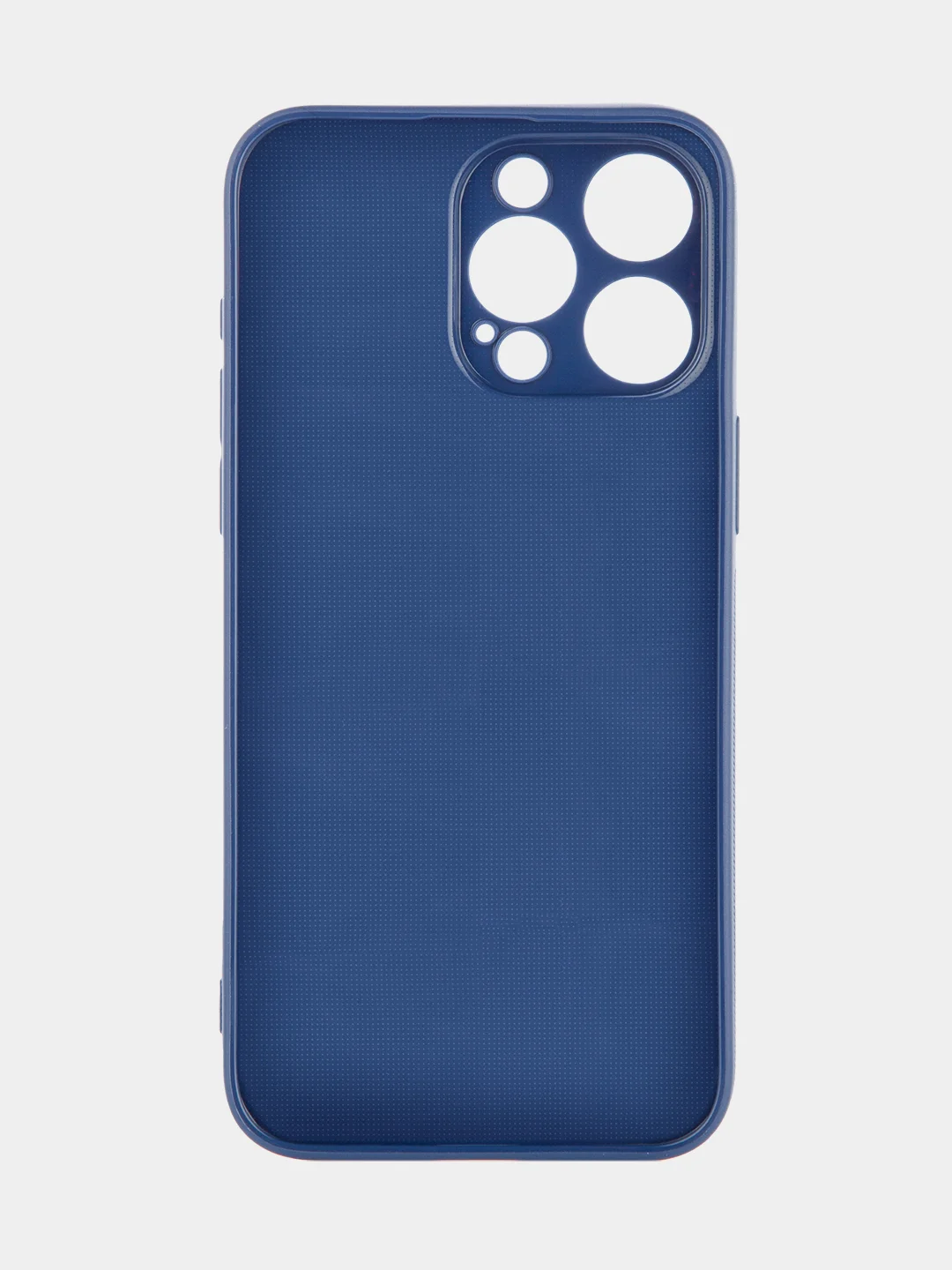 Синий ребристый чехол для iPhone 15 Pro Max силиконовый ROSCO матовый тонкий с текстурой карбон