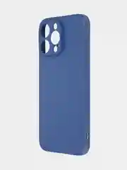 Синий ребристый чехол для iPhone 15 Pro Max силиконовый ROSCO матовый тонкий с текстурой карбон