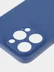 Синий ребристый чехол для iPhone 15 Pro Max силиконовый ROSCO матовый тонкий с текстурой карбон