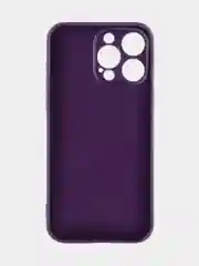 Фиолетовый ребристый чехол для iPhone 15 Pro Max силиконовый ROSCO матовый тонкий с текстурой карбон