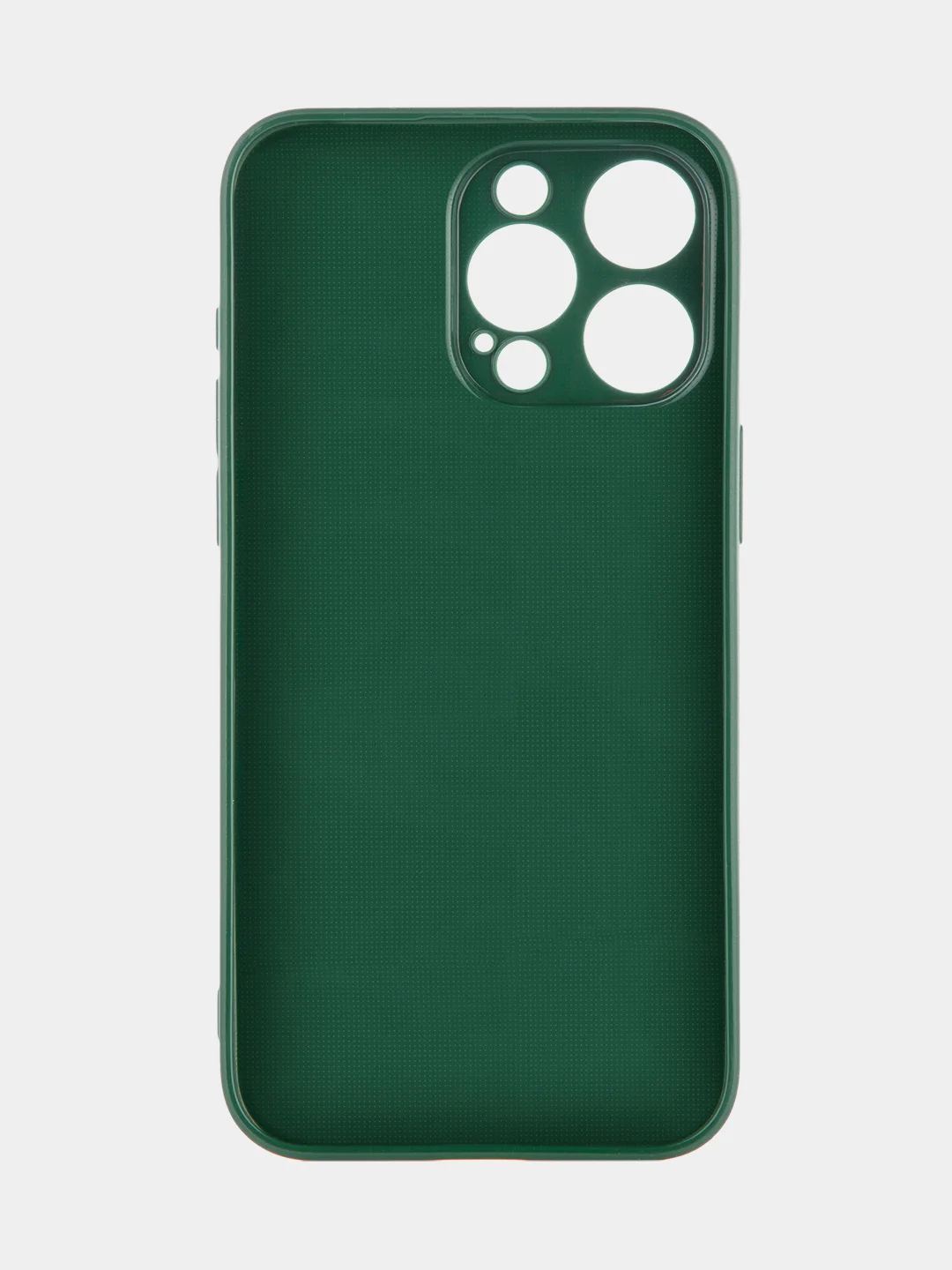 Тёмно-зелёный ребристый чехол для iPhone 15 Pro Max силиконовый ROSCO матовый тонкий с текстурой карбон