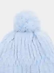 Голубой шапка для новорожденных/1-4 мес/с завязками,утепленная(синтепон),с подкладом-хлопок