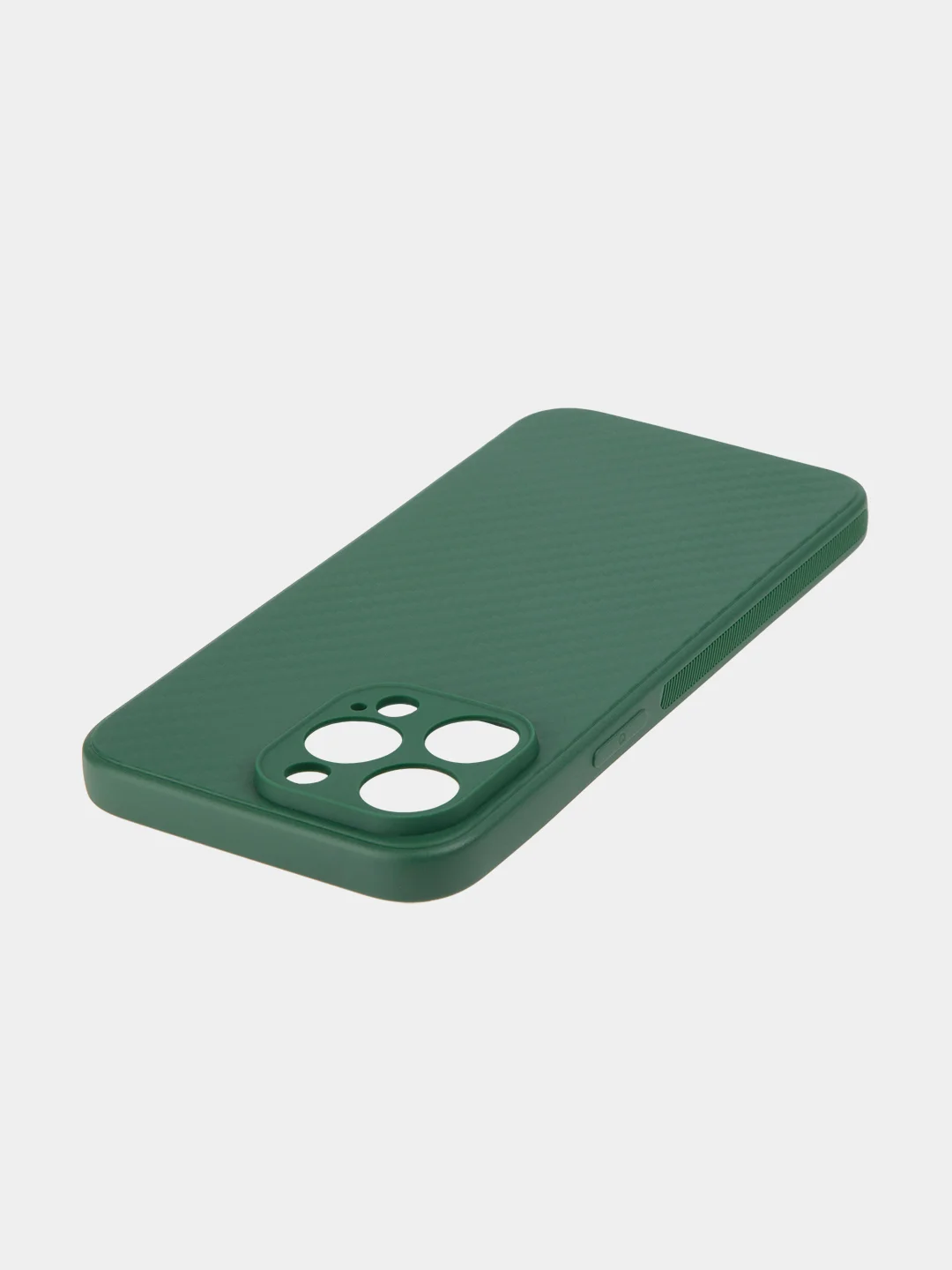 Тёмно-зелёный чехол для iPhone 15, 14, 13 Pro, Max, Plus, Mini, ребристый, силиконовый, BROSCORP, карбон