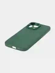 Тёмно-зелёный чехол для iPhone 15, 14, 13 Pro, Max, Plus, Mini, ребристый, силиконовый, BROSCORP, карбон
