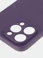 Фиолетовый чехол для iPhone 15, 14, 13 Pro, Max, Plus, Mini, ребристый, силиконовый, BROSCORP, карбон